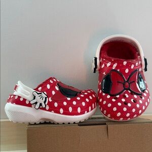 Disney Minnie Red and White Polka Dot 4Toddler Crocs